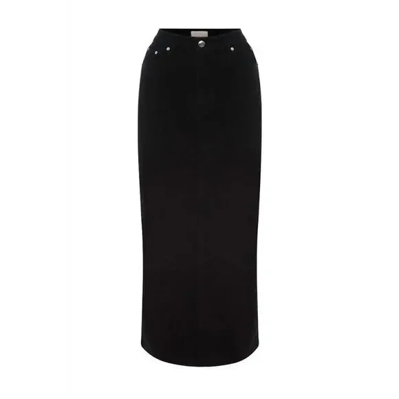 Posse NWT Black Harvey Denim Skirt Size 29 - Picture 3 of 9